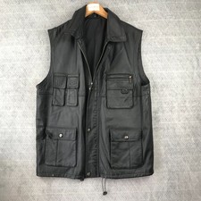 Gilet Homme XL Cuir Noir Multi
