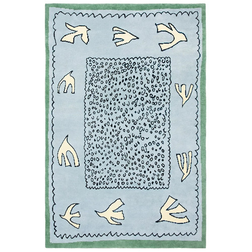 Tapis scandinave bleu