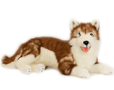~❤️BOCCHETTA Siberian Husky SCARLET Large 62cm 24' Brown  plush soft toy Dog