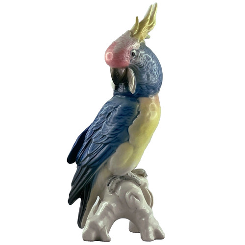Sujet perroquet porcelaine - porcelaine, de
