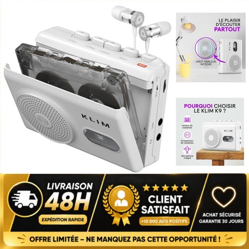 Klim lecteur cassette audio - k9,