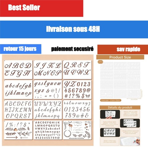 Pochoirs lettres et - pochoirs,