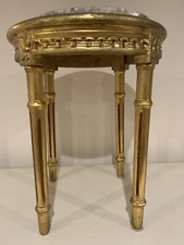 Antique Louis XVI Demi-Lune Console Marble Top