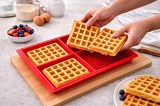 Moule Gaufres Silicone Rouge 4