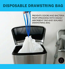 80 PACK Commode Liners with Absorbent Pads Bedside Portable Toilet Chair Bucket