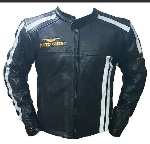 Motoguzzi leather jacket - jacket, black