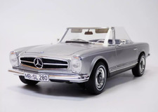 Mercedes 280 SL Pagode W113 1968 Gris argent cuir bleu Schuco 1/18 450037300