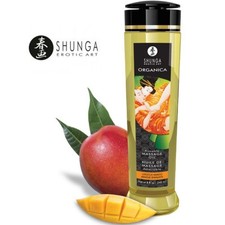 SHUNGA Huile de Massage érotique Comestible Goût Mangue 240 ml