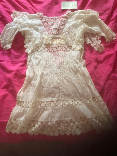 Robe enfant ancienne dentelle - enfant,