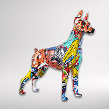 Colorful Graffiti Doberman Dog