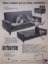 ADVERTISEMENT AIRBORNE SEAT AND SOFA YOUR COMFORT WAS BORN OF A REVOLUTION