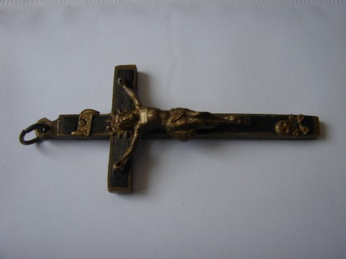 Crucifix bronze bois - bronze, bois.