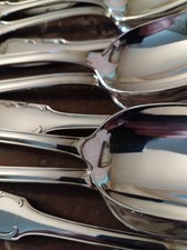 Ménagère 24 Pièces Couverts de Table Décor Feuillages Métal Argenté 90G