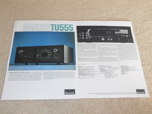 Sansui 555 tuner - tuner, brochure