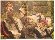 Art - Painting - James Tissot - The Garden Bench - The Garden Bench - 1882 - CP