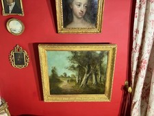 19th Century Landscape, Forest, Barbizon School Signed with Beautiful Gold Frame