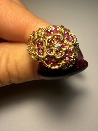 Bague avec petits - avec, rubis