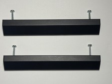 2 IKEA BRIMNES BED DRAWER / Wardrobe HANDLE Black w 4 Screws Part #124328 128763