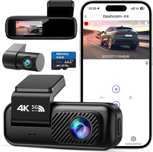 Dashcam avant arrière - 4k,