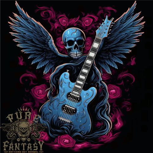 Guitare crâne métal lourd - guitare,