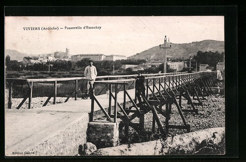 Cpa viviers passerelle - cpa, viviers,