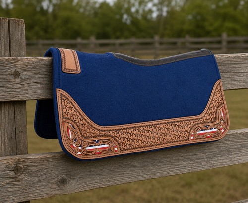 Western saddle pad navy - western,