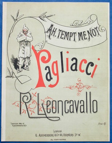 Leoncavallo opéra partition - opÉra,