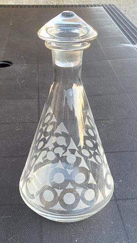 Ancienne carafe grave art deco - carafe,