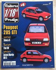 * Prestige Cars 1/18th Solido Hachette - Paper No. 8 Peugeot 205 GTI