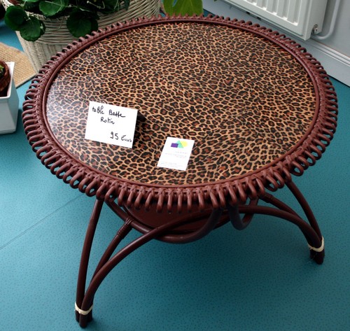 Table basse rotin - basse,