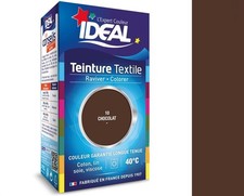 Teinture avec fixateur Marron CHOCOLAT 10 tissu vêtement textile coton lin visco