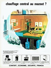Advertising 320 1966 central heating with fuel oil France burn tank
