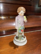 Vintage Goebel Porcelain Bearer Of Gifts Boy with Bird 6”Top Condition Numbered