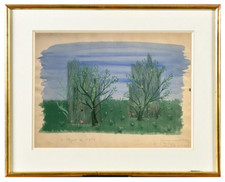 MAURICE GENIS (1925-2013) PROJET DE PANNEAUX PUB PARFUM LE MUGUET DE COTY (1)