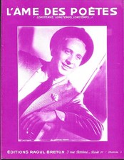Partition de Musique CHARLES TRENET L'âme de poètes 1951 Music Sheet 4 pages