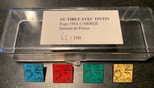 PIN'S  "AU TIBET AVEC TINTIN"
