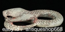 2 "rare old Chinese Hetian Jade Carving Dynasty Snake statue