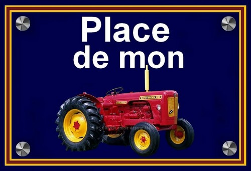 Plaque place mon - place, de
