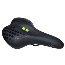 SELLE NEWTON CITY CONFORT DENSITY LINE MIXTE NOIR DECO VERT-GRIS 270x175mm RAIL