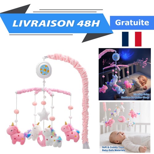 Mobile lit bébé licorne - lit,