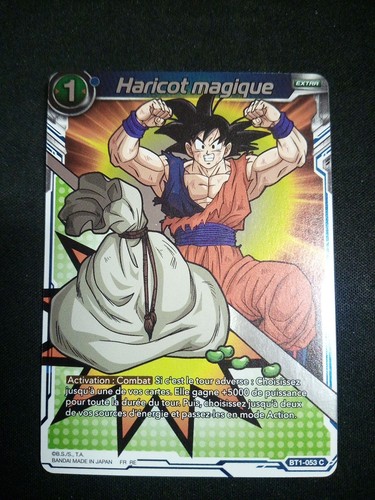 Carte dragon ball haricot - carte,