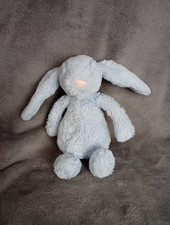 Zara Home Small Plush Blue Bunny Rattle Baby Toy Lovey 