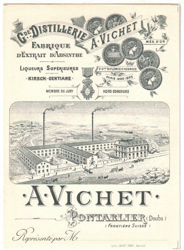 Ancienne carte absinthe - carte,