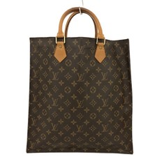 Louis Vuitton Monogram Sac Plat Tote Hand Bag Brown/2BG0917