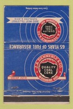 Matchbook Cover - JA Dennerle Coal Cleveland OH WEAR 40 Strike