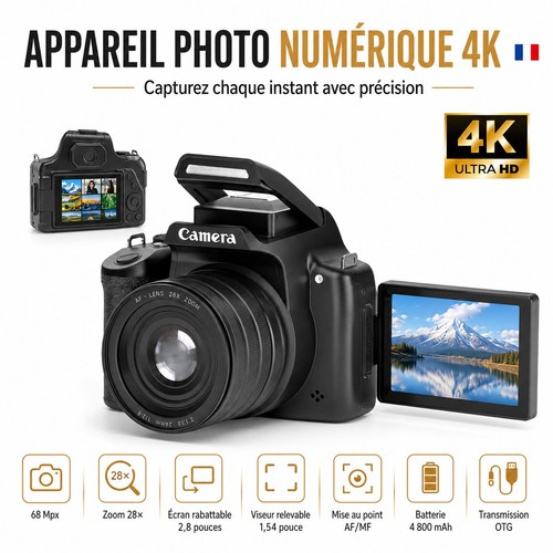 Appareil photo numérique - , 4k