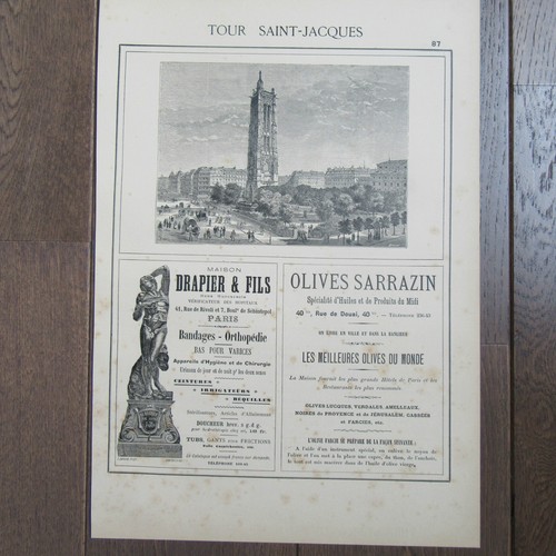 Publicite ancienne 1898 tour - publicite,