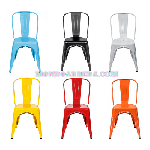 Set chaises métal - 4,