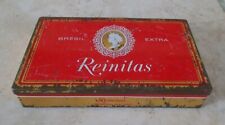 Antique Brazilian Tobacco Metal Box REINITAS cigarillos vintage vtg