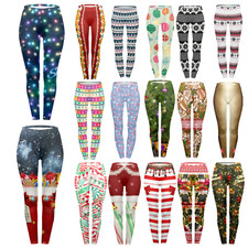 kukubird Christmas Printed Patterns Women's Yoga Gym Fitness Leggings
